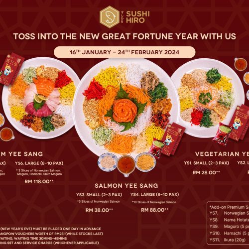 Yee Sang Menu